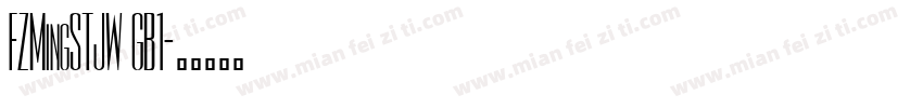 FZMingSTJW GB1字体转换